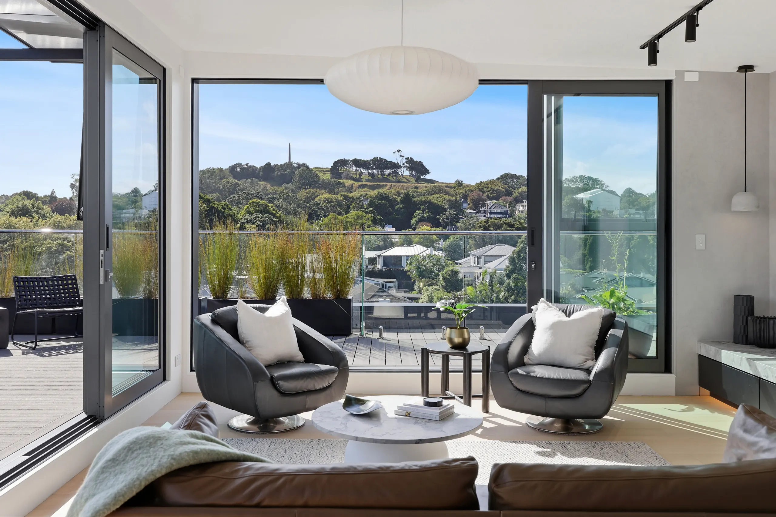 One Tree Hill from the living room of Penthouse 505